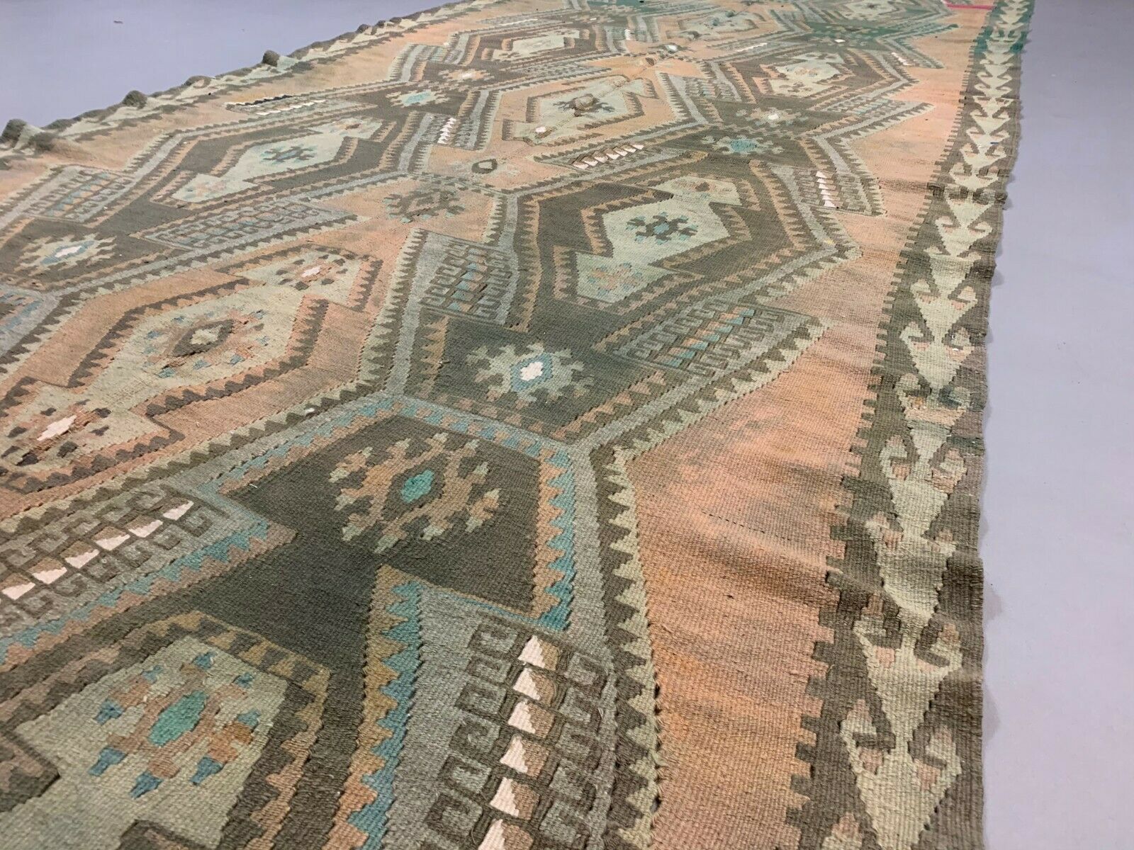 Turkish kilim 405x136 cm wool