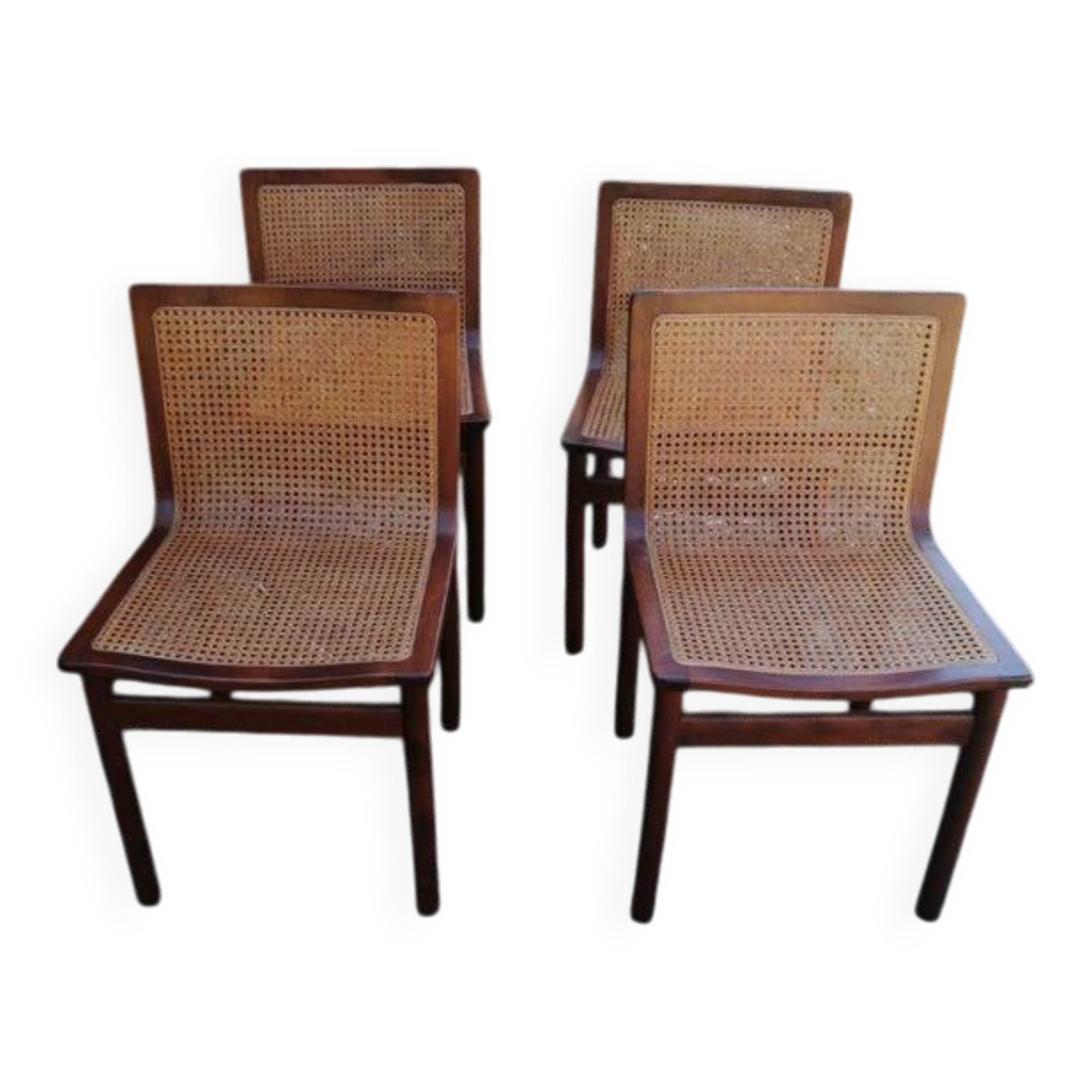 Chaises en cannage, cannée, vintage - Circa 1960