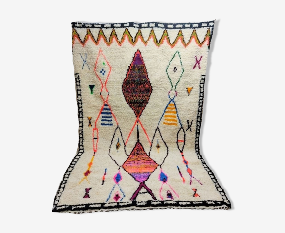 Tapis berbère marocain Azilal coloré 300 x 180cm