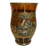 Vase en verre peint