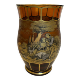 Painted glass vase