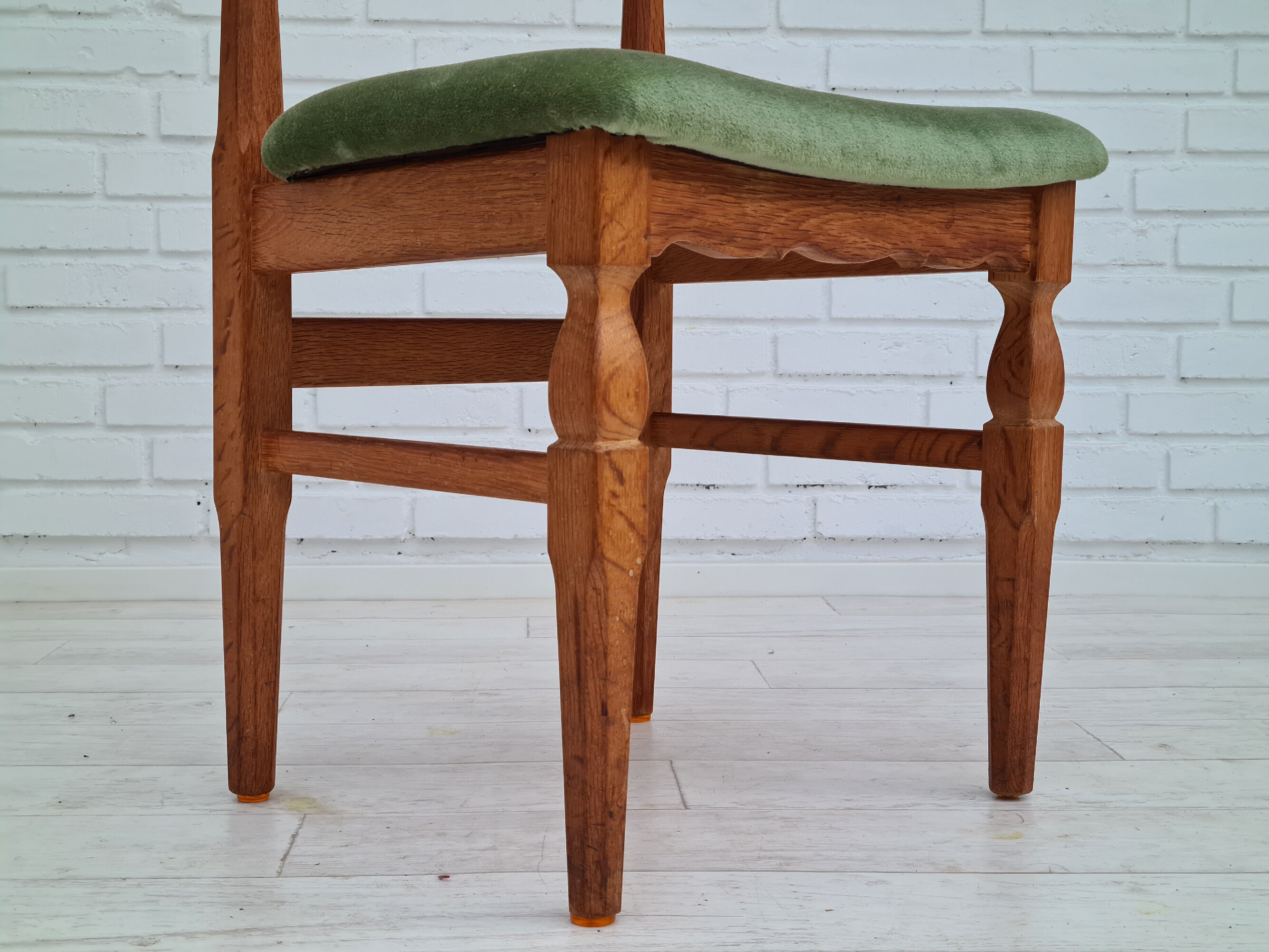 Danish design by Henning Kjærnulf, set of dining chairs, solid oak 70
