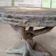 Wood-style cement garden table