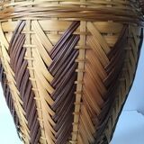 VAse en osier tressé bi coloré
