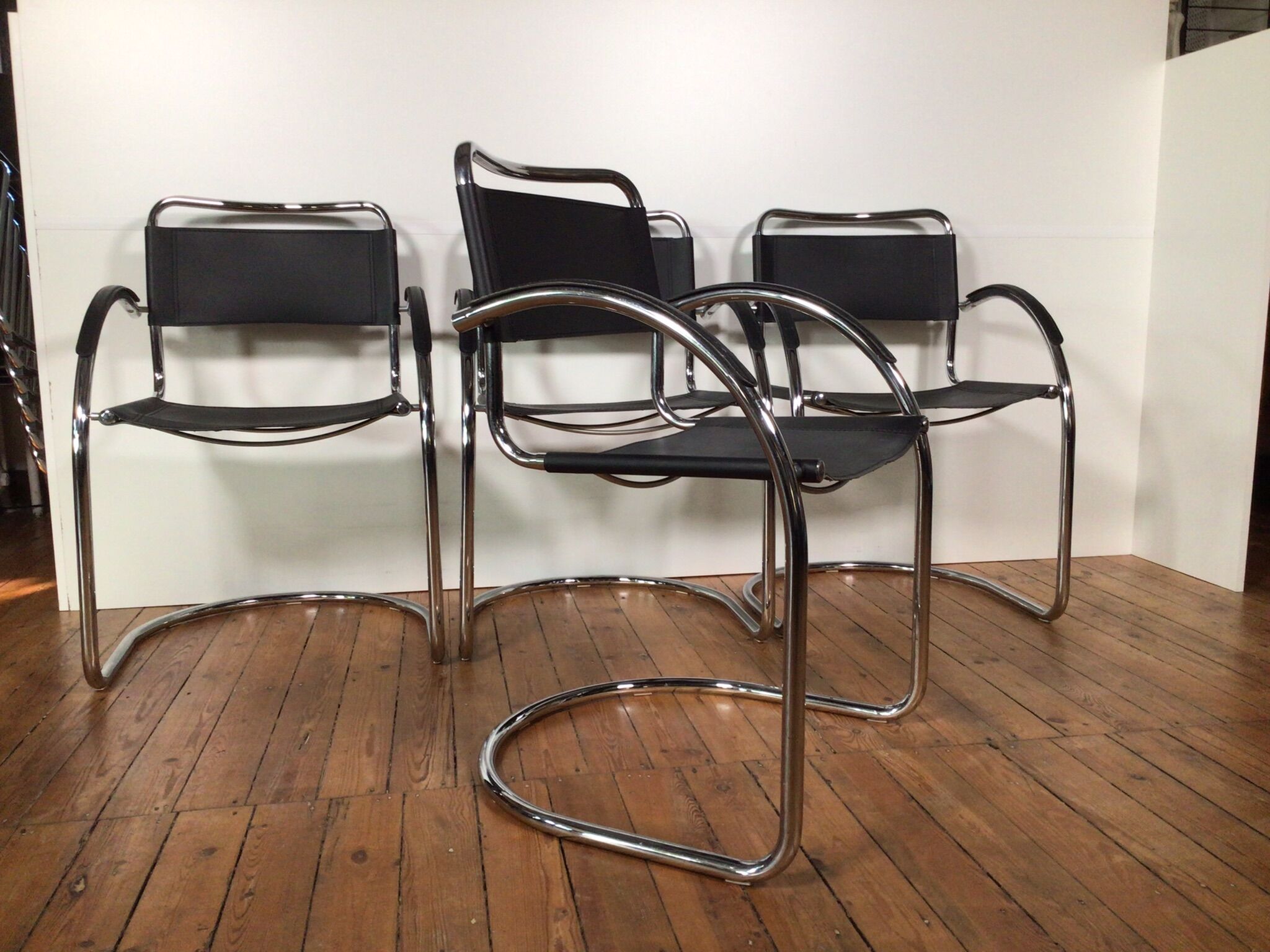 Set 4 chroom buisstoelen