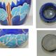 Ancient ceramic vase 50's flowers