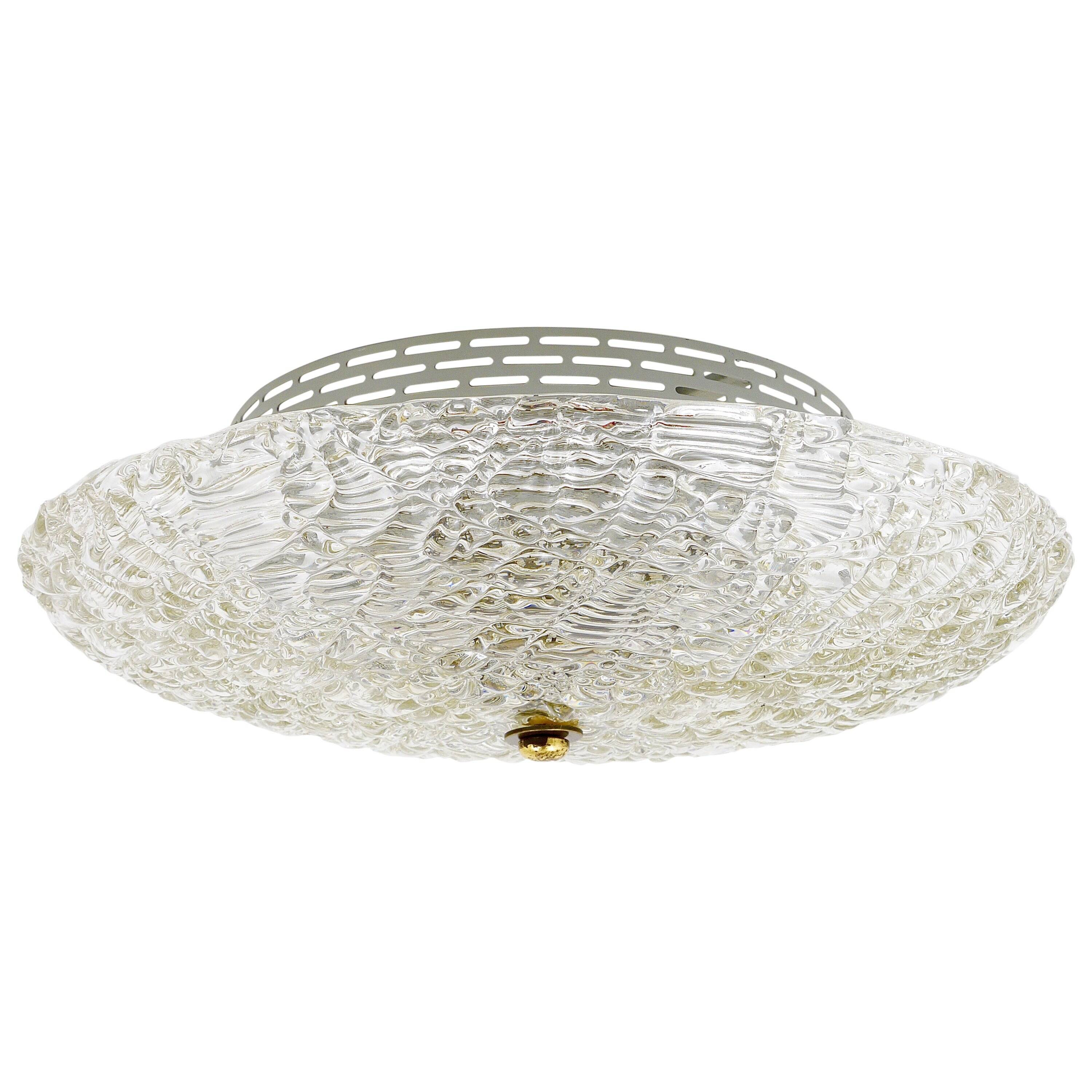 J.T. Kalmar Vienna Round Ceiling Light Mid-Century / Ceiling Light, Austria, 1960s