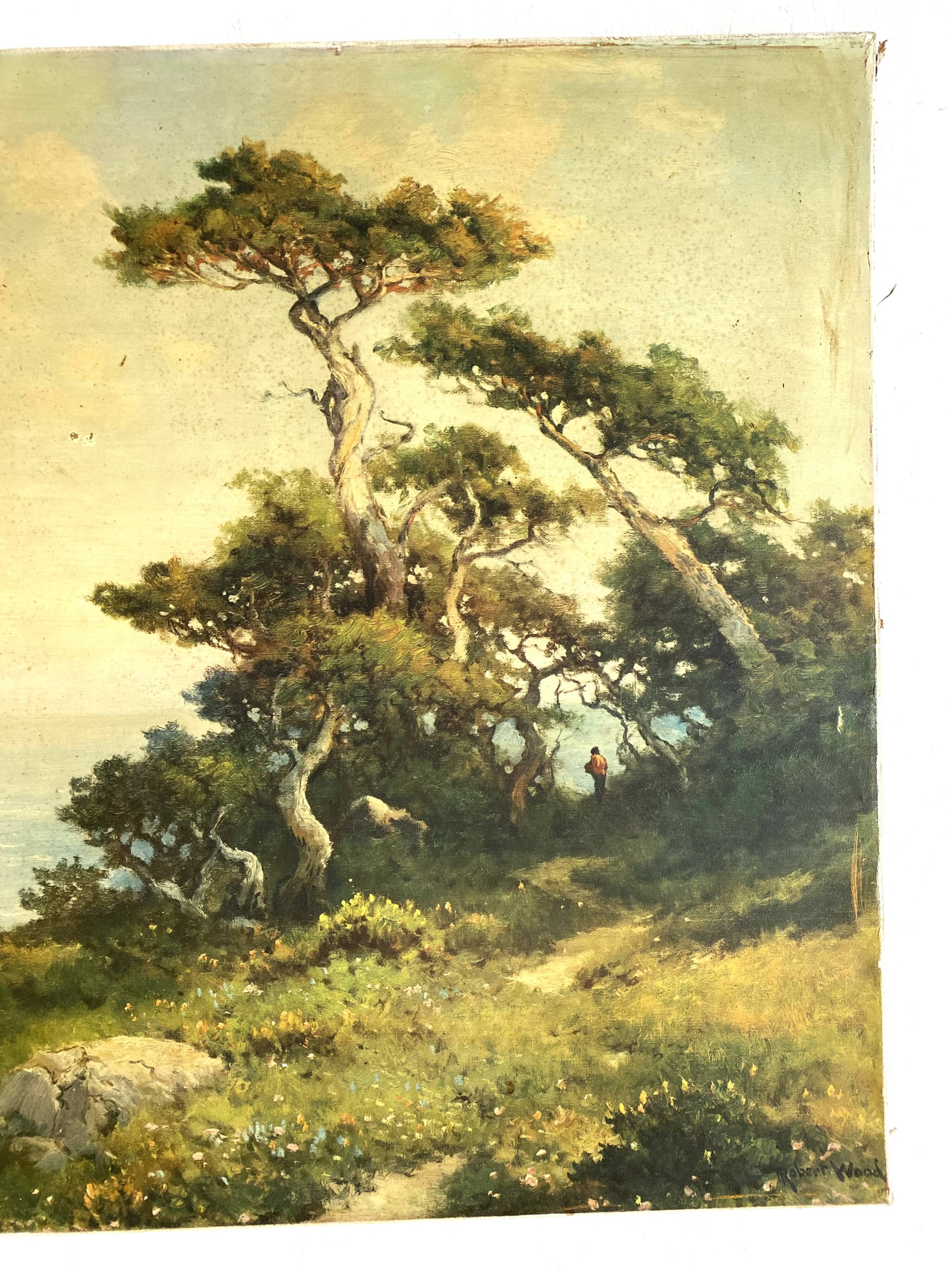 Tableau ancien impression d'art , paysage  Robert Woods 79x61 cm