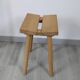 Nordic design wooden stool model ypperlig by ikea with a minimalist seat.