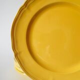 Set of 6 Badonviller lemon yellow dinner plates, 1960