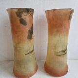 Pair of vases in the style of Legras