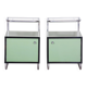 Bauhaus Side Tables in Chrome and Glass by Vichr a Spol., Czech, 1930s, Set of 2
