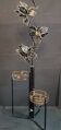 Vintage Hollywood Regency Floor Lamp Lotus Flowers