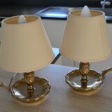 2 basement/bedside lamps in bronze