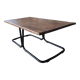 Industrial metal and wood coffee table
