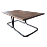 Table basse industrielle métal et bois