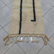 Tapis berbere de couloir fait main taille 75x300 cm