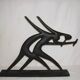 Modernist cast iron statuette from the 1950s.