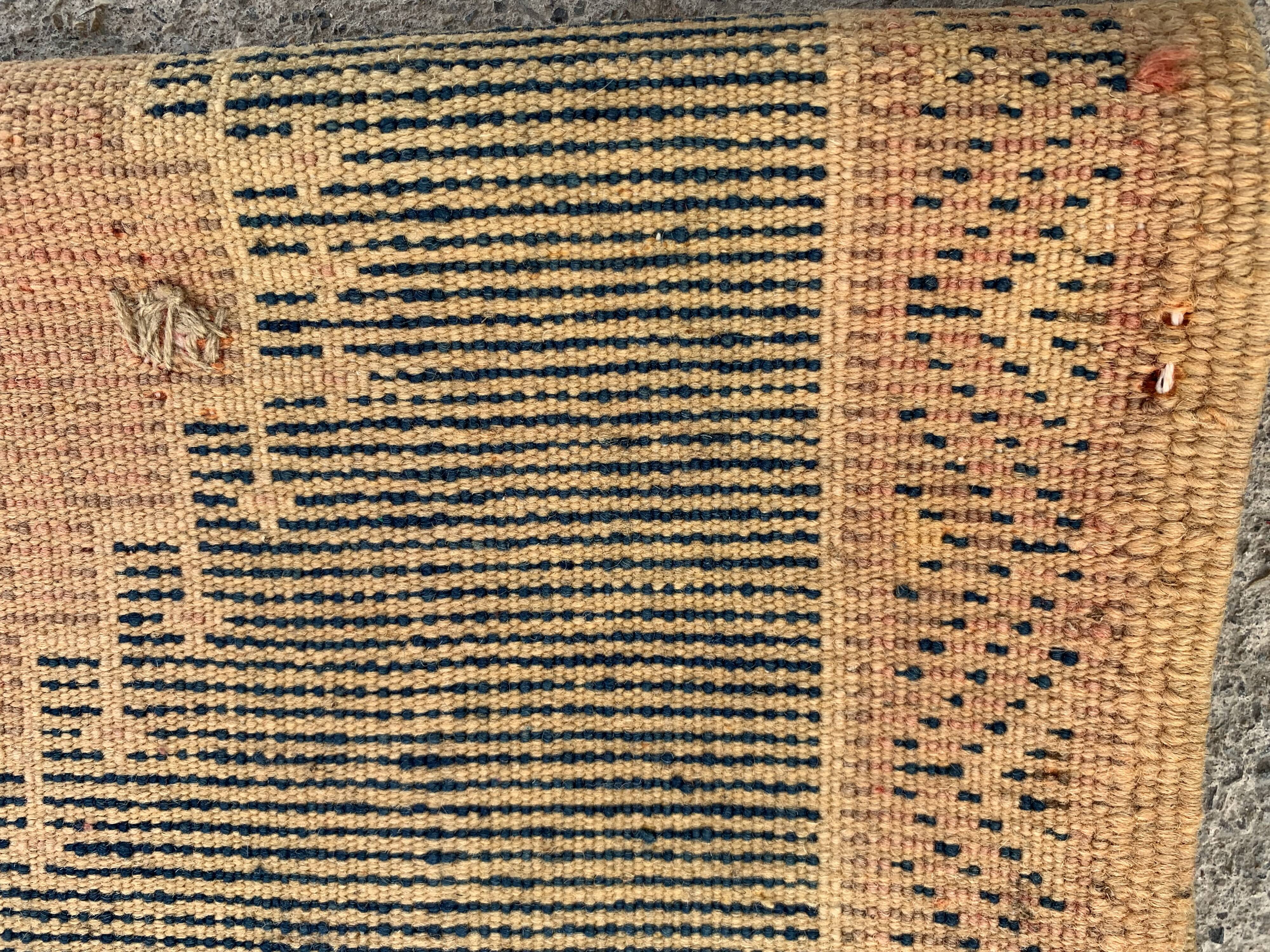 Taznakht blue moroccan wool runner rug