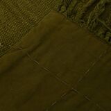4x6 Army Green Vintage Kilim Rug, 114x184Cm
