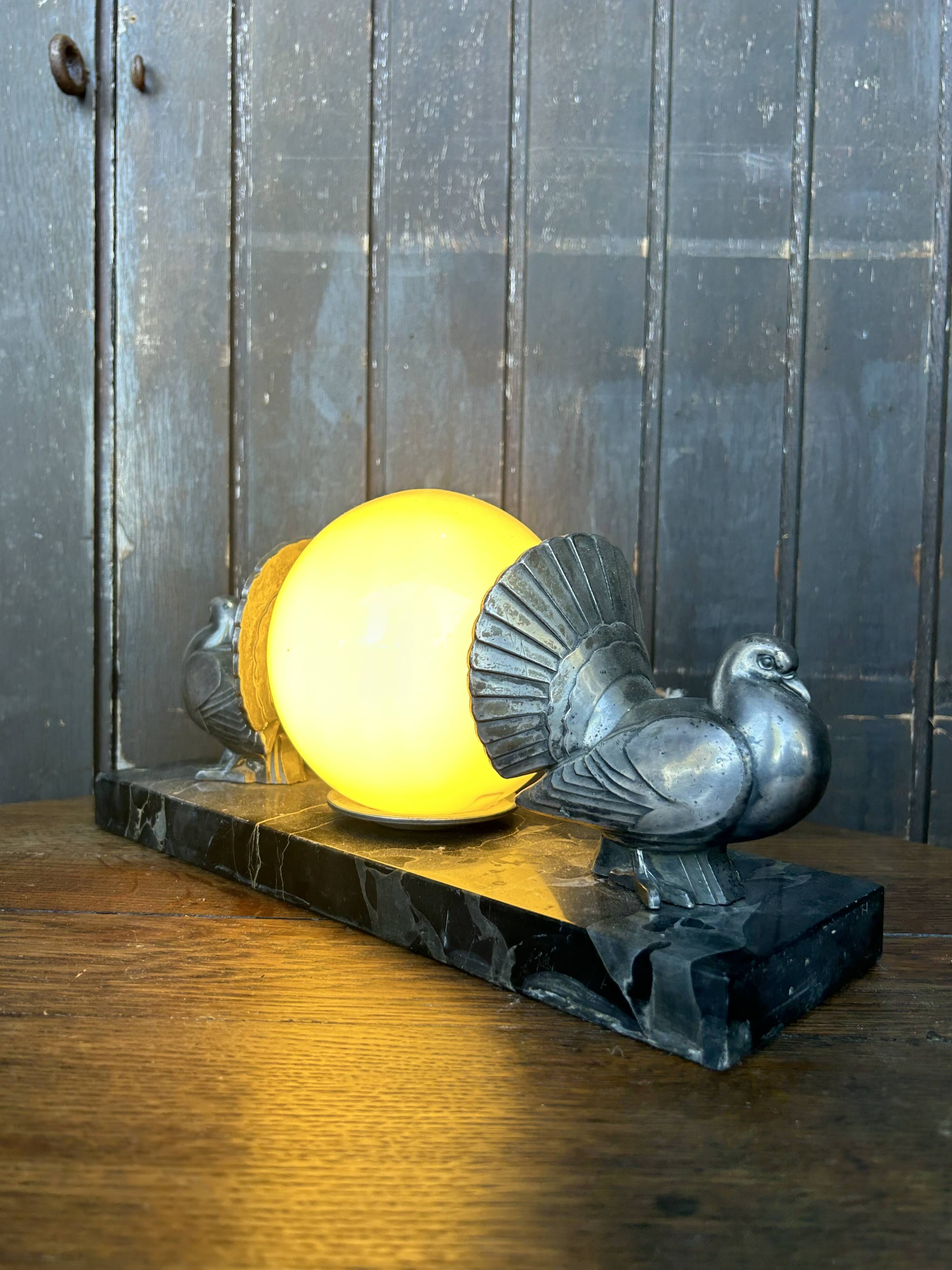 Vintage Art Deco lamp signed Perrina.