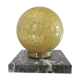 Glass lamp Clichy yellow and marble years 30/40