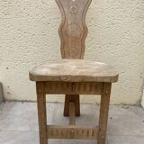 Wooden tripod chair from the 60s