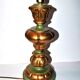Vintage lamp foot in wood turned green and gold