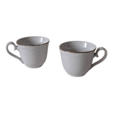 Pair of cups in white porcelain
