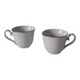 Pair of cups in white porcelain