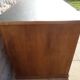 Large wooden desk with 5 drawers and a black faux leather top - Completely revamped.