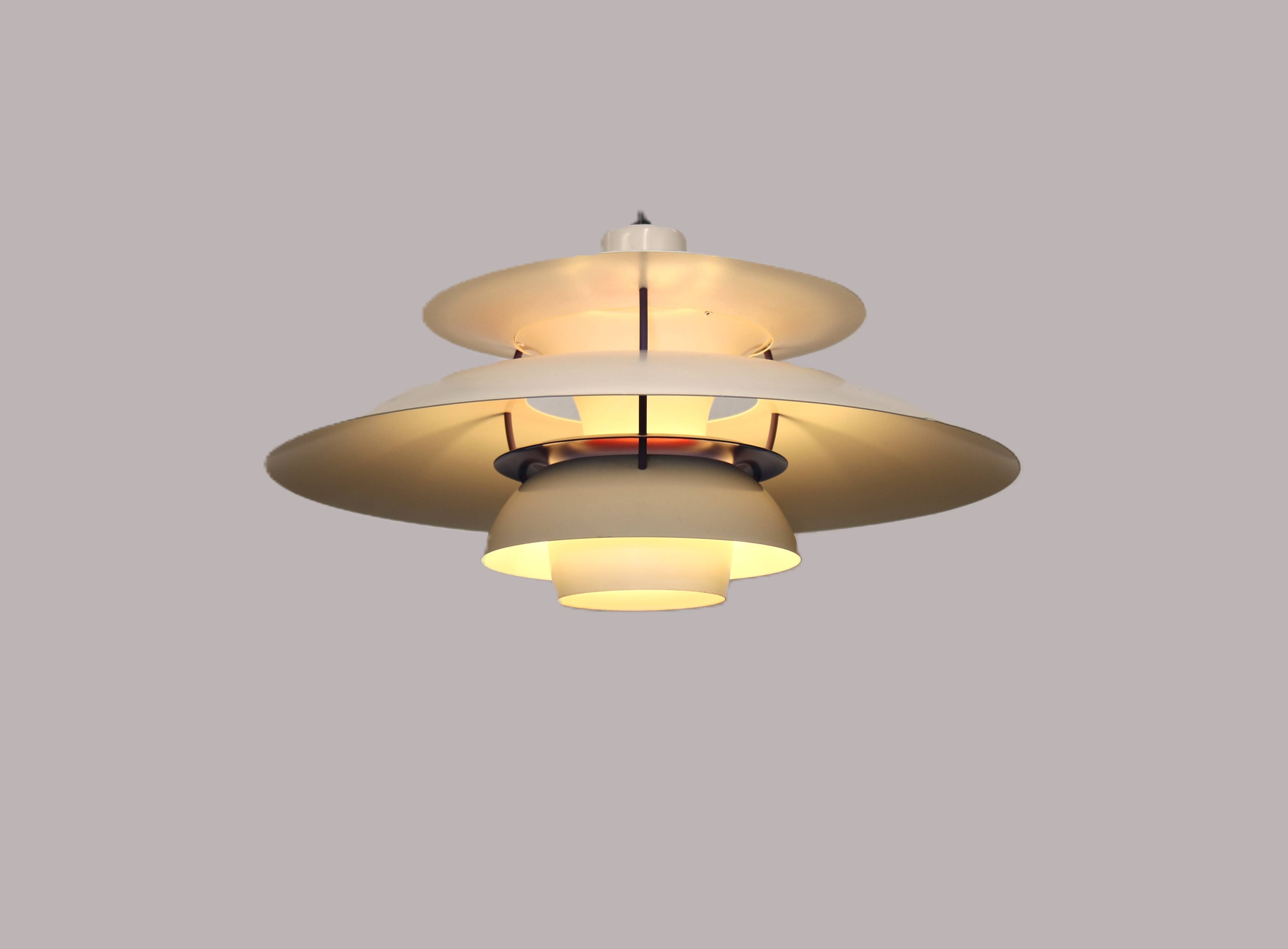 The genuine Danish item - PH5 pendant - original white colour - Louis Poulsen