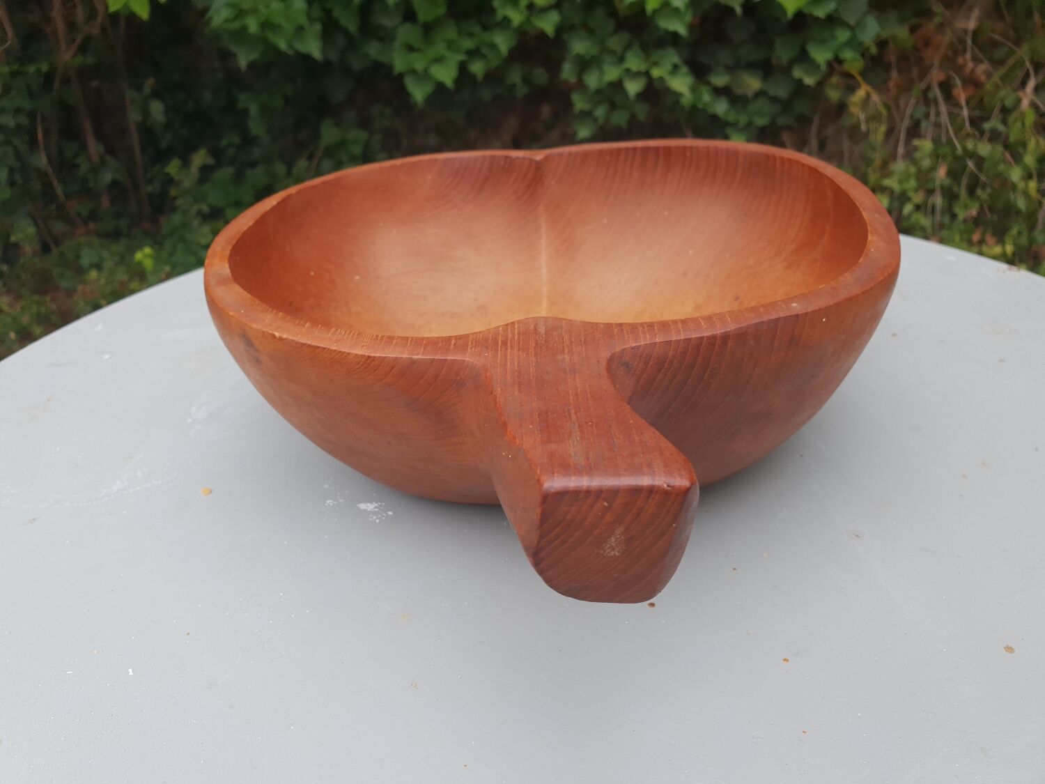 Vintage teak fruit cup