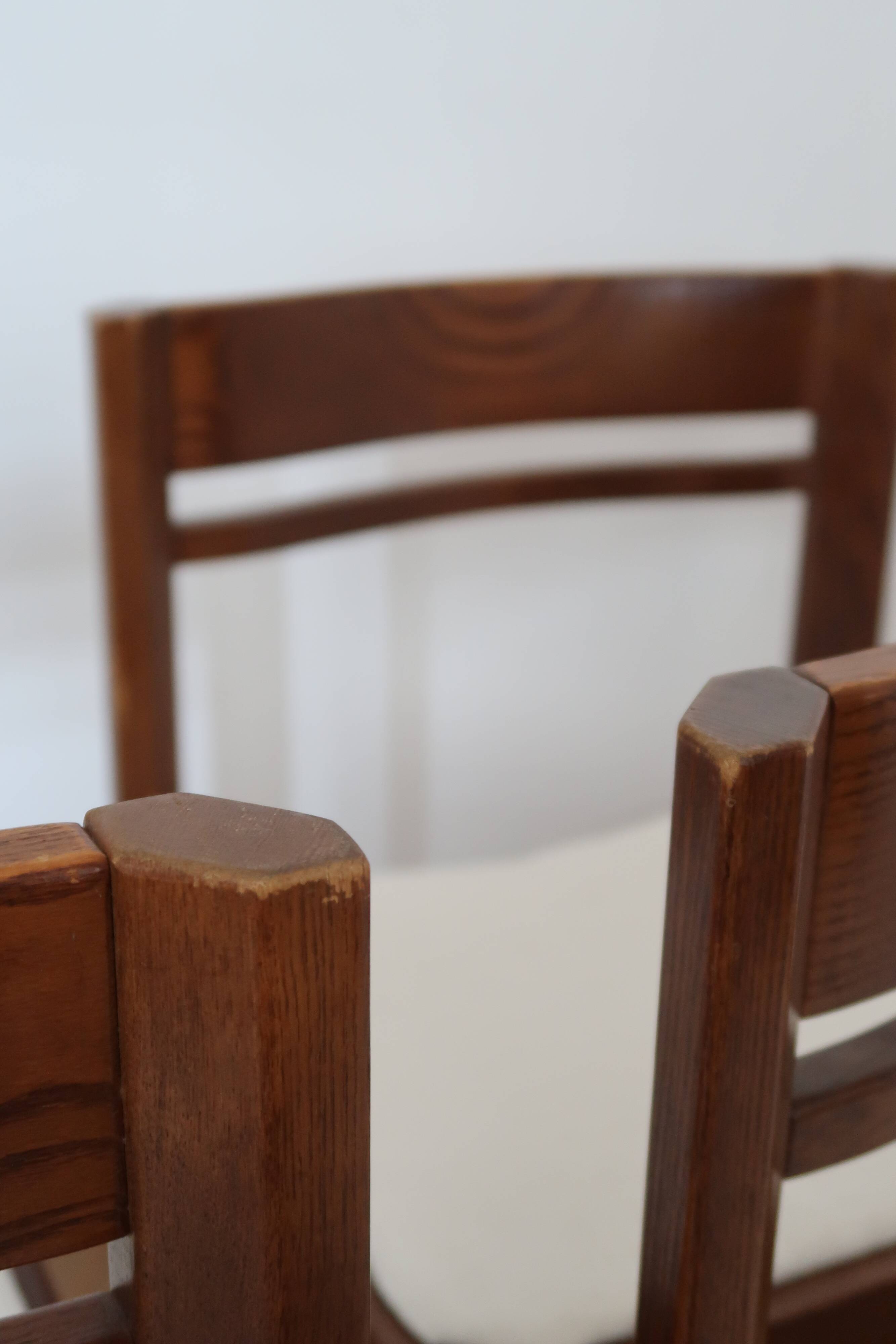 4 modernist cream chairs