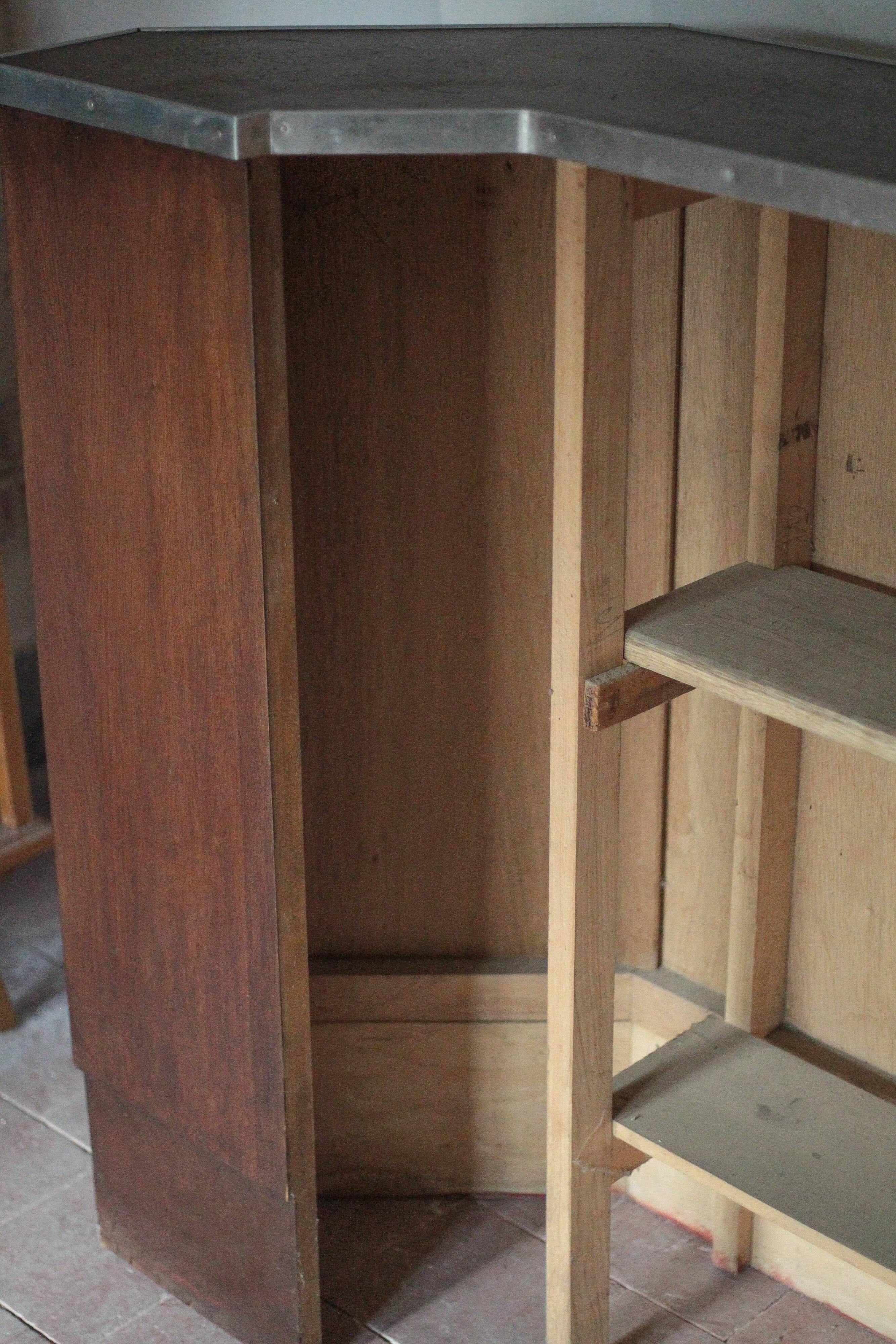 Vintage wooden bar counter