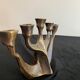 Old candlestick candlestick brutalist Gilde Handwerk solid Scandinavian brass