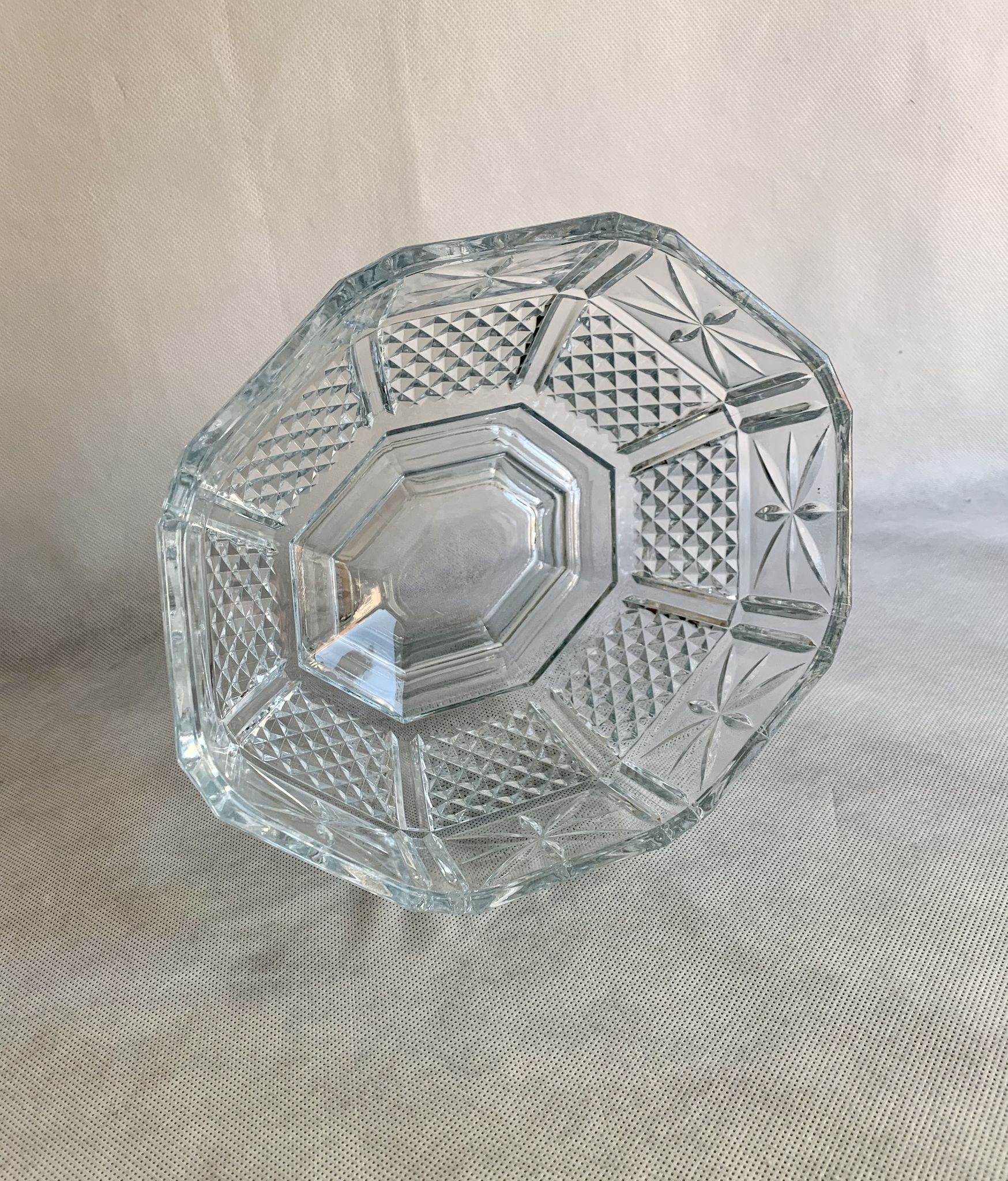 Plat de fruits en verre, années 1960