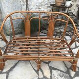 Seat rattan with its cushions