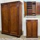 Armoire dressing Victorienne 19ème en acajou.