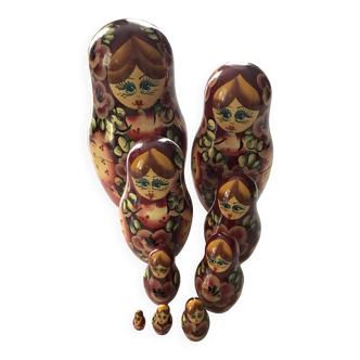 Russian Matryoshka Dolls Set of 9 Traditional