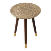 Table d'appoint en laiton fait main : table d'accent moderne du milieu du siècle