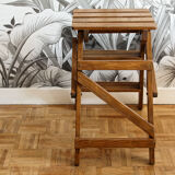 Folding wooden stepladder
