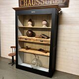 Patinated chestnut cabinet bookcase