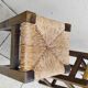 Pair of vintage stools with straw seats