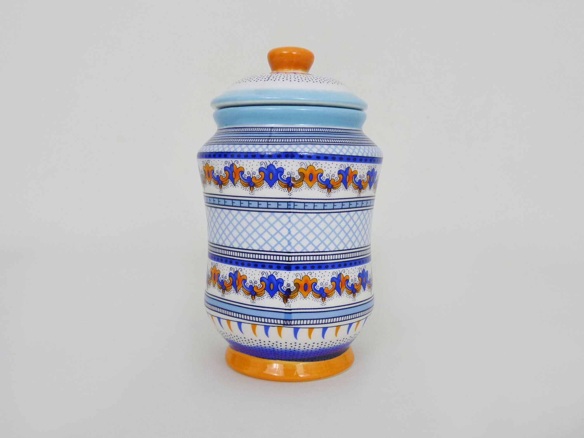 Old apothecary pot, Viscum Album ceramic medicine jar. Year 70 80