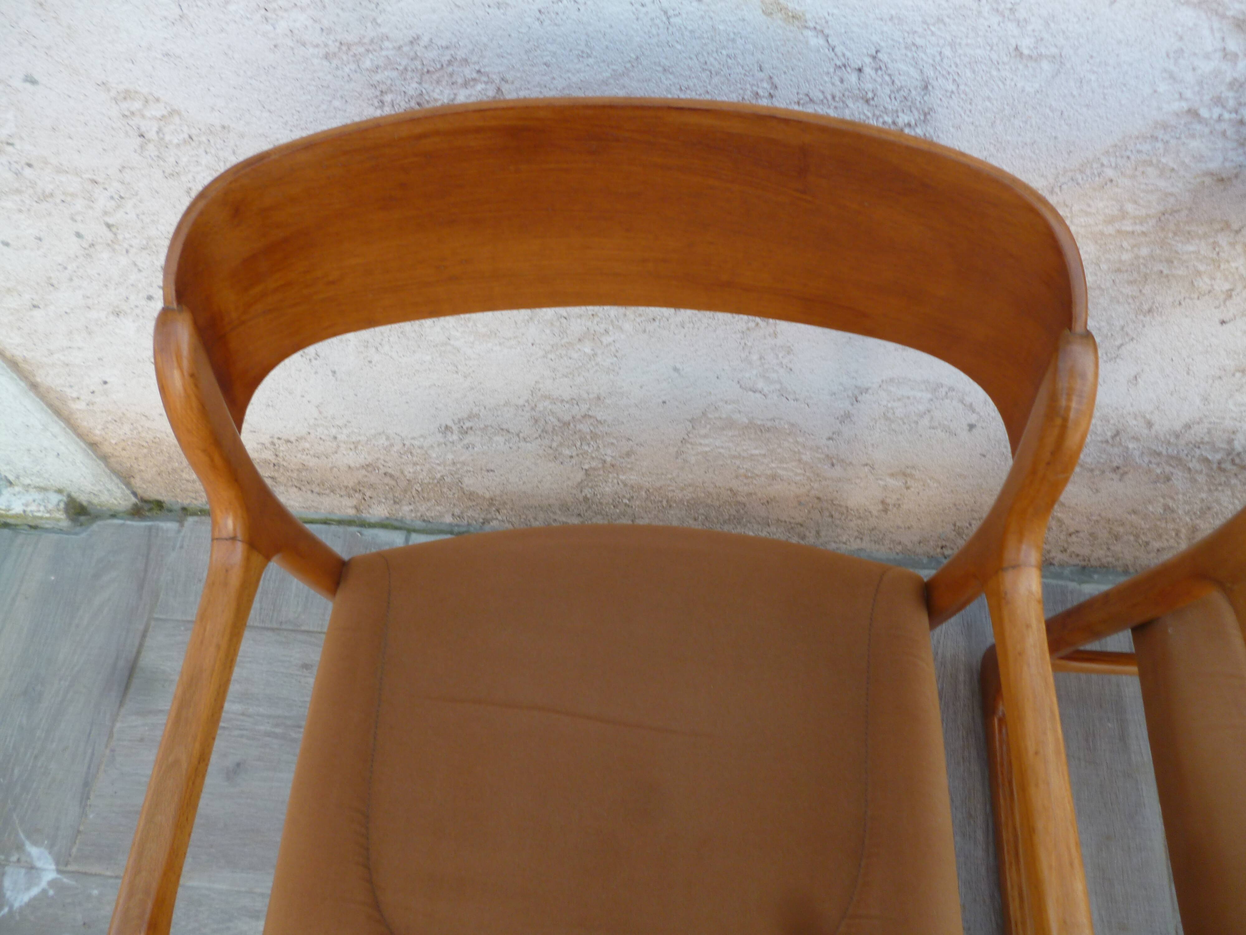 Pair of Baumann armchairs model sled