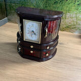 Jewelry cabinet with clock