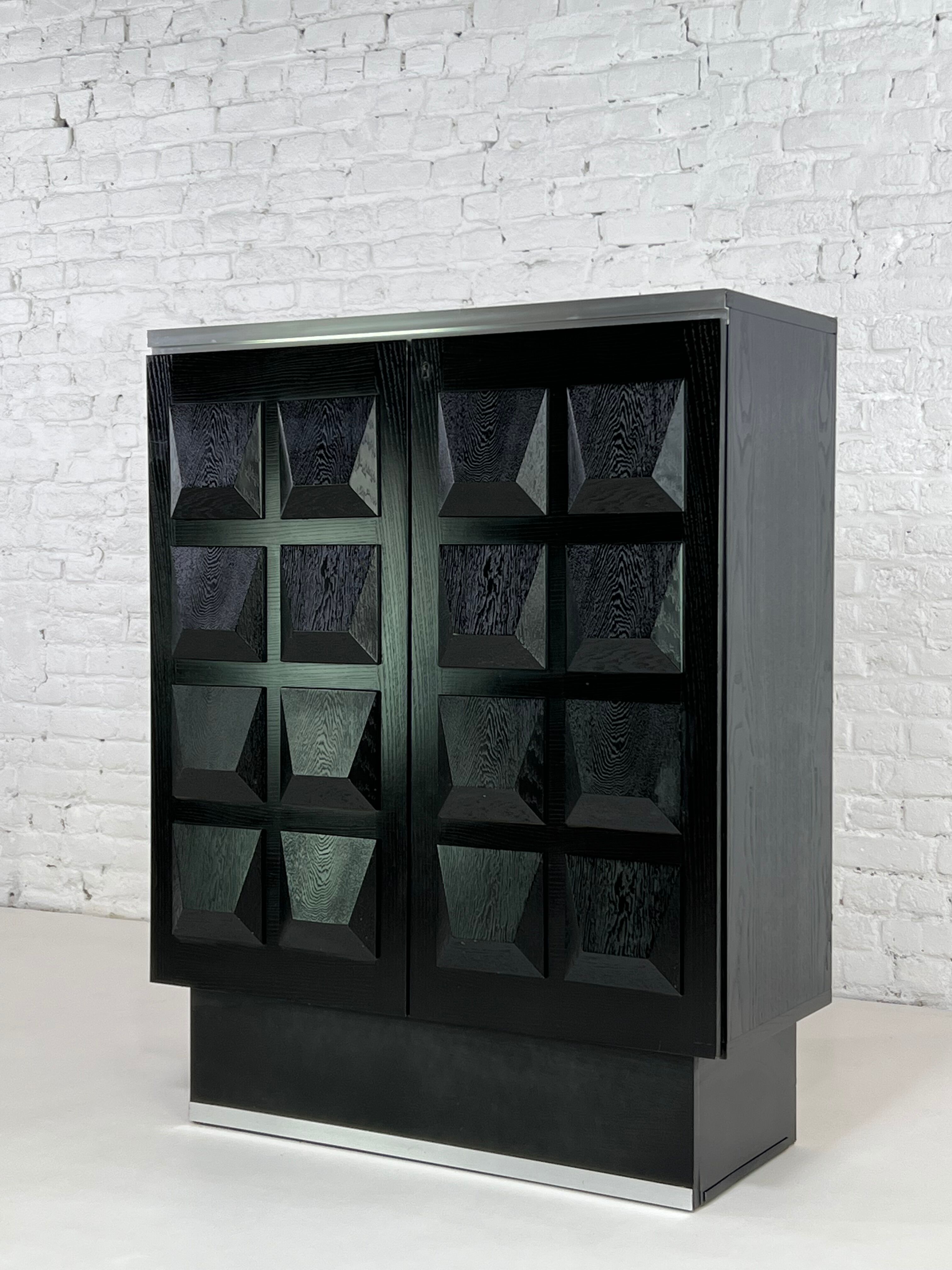 Brutalist bar storage cabinet