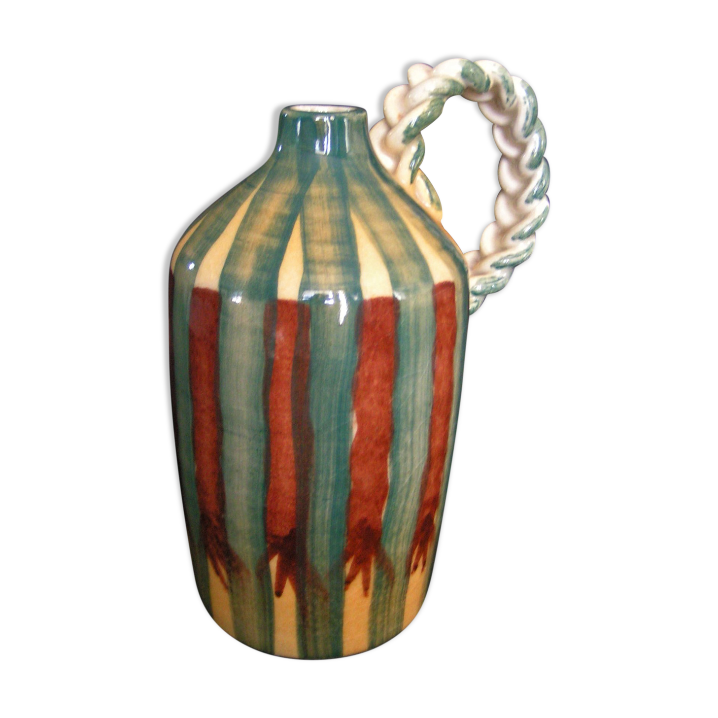 Vallauris pitcher in glazed earth