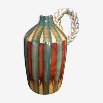 Vallauris pitcher in glazed earth